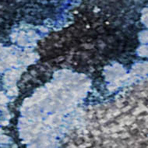 HomeRoots 9' X 12' Abstract Navy Blue and Gray Area Rug - Washable, UV-Protected, Stylish for Modern Homes 647445