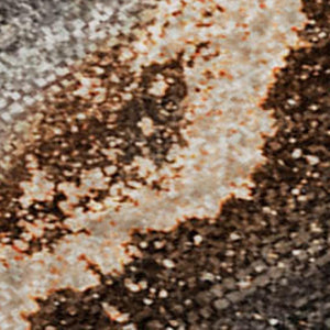 HomeRoots 5' X 8' Stylish Peach and Gray Abstract Washable Area Rug with UV Protection for Modern Spaces 647448