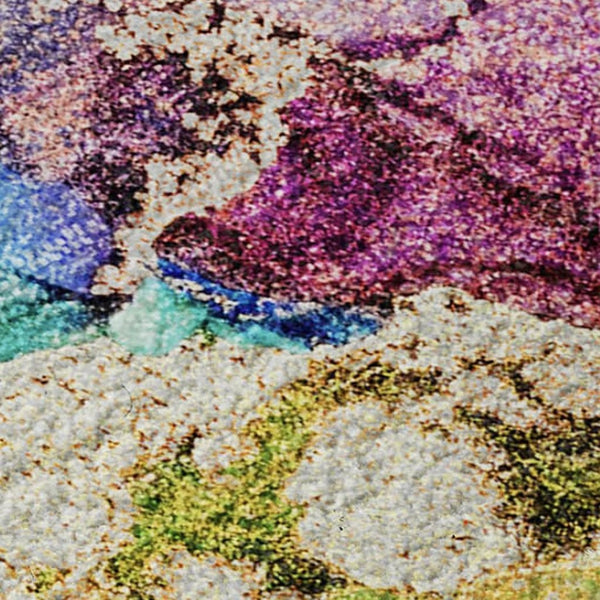 HomeRoots 9' X 12' Vibrant Abstract Area Rug with UV Protection – Washable, Stain-Resistant, Modern Design 647457
