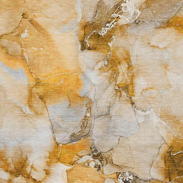 HomeRoots 5' X 8' Vibrant Orange and Ivory Abstract Area Rug – Washable, UV Protected, Stain Resistant Design! 647466