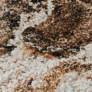 HomeRoots 10' x 14' Washable Area Rug in Rust & Ivory — Durable, UV-Protected, Stain-Resistant Design for Homes 647476