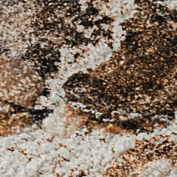 HomeRoots 10' x 14' Washable Area Rug in Rust & Ivory — Durable, UV-Protected, Stain-Resistant Design for Homes 647476