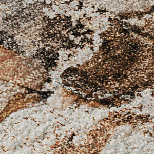 HomeRoots 10' x 14' Washable Area Rug in Rust & Ivory — Durable, UV-Protected, Stain-Resistant Design for Homes 647476