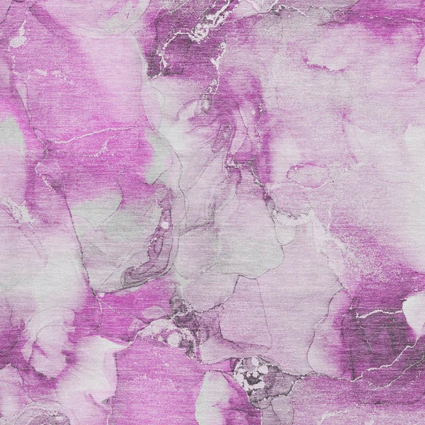 HomeRoots 5' X 8' Pink And Ivory Abstract Area Rug - Stylish, Washable, UV-Protected for Modern Spaces! 647478