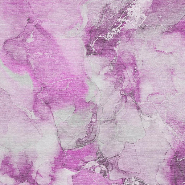 HomeRoots 8' X 10' Pink And Ivory Abstract Washable Area Rug - UV Protected, Durable, Stylish for Any Room 647480