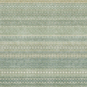 HomeRoots 8' X 10' Fern Green Ivory Striped Washable Area Rug – Durable, Stain-Resistant, UV Protected Style! 647486