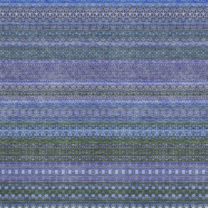 HomeRoots 5' Blue and Ivory Striped Washable Area Rug – Durable, Stain Resistant, UV Protected for Any Room 647490
