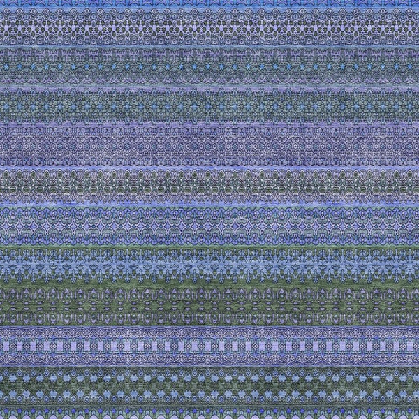 HomeRoots 5' Blue and Ivory Striped Washable Area Rug – Durable, Stain Resistant, UV Protected for Any Room 647490
