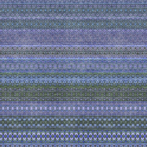 HomeRoots 8' X 10' Blue And Ivory Striped Area Rug - Washable, UV Protected, Stain Resistant for High Traffic Spaces 647492