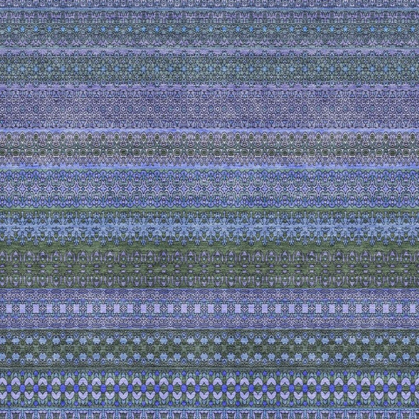 HomeRoots 8' X 10' Blue And Ivory Striped Area Rug - Washable, UV Protected, Stain Resistant for High Traffic Spaces 647492