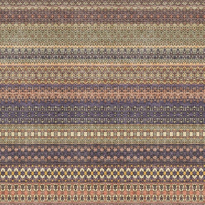 HomeRoots 9' X 12' Durable Rust and Purple Striped Area Rug – Stain-Resistant & UV Protected for Easy Care 647541
