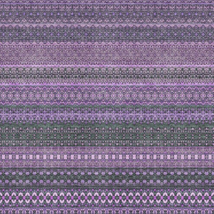 HomeRoots 5' X 8' Stylish Purple and Ivory Striped Washable Area Rug - UV Protected, Stain Resistant, Durable Design 647544