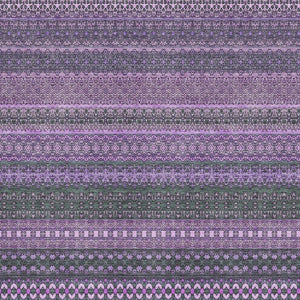 HomeRoots 10' X 14' Purple and Ivory Striped Area Rug - Washable, UV Protected, Durable for High-Traffic Spaces 647548