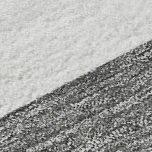 HomeRoots 9' X 12' Charcoal & Ivory Striped Washable Area Rug - Durable, UV-Protected, Stain Resistant Design 647571