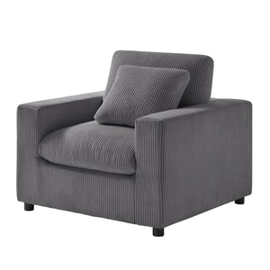 English Elm Chelsea Modern Armchair with Plush Down-Blend Cushions, Removable Covers & Solid Wood Legs Charcoal B050P402012