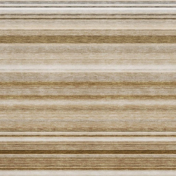 HomeRoots 5' X 8' Chocolate & Ivory Striped Washable Area Rug - UV Protected, Stain Resistant, Easy Care! 647700