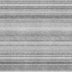 HomeRoots 9' X 12' Gray and Ivory Striped Washable Area Rug with UV Protection - Perfect for Busy Homes! 647709