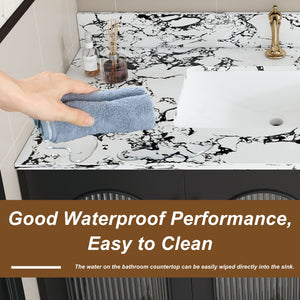 English Elm 43"X22" Bathroom Vanity Top With Undermount Sink & Backsplash In Panda White - Durable & Stylish! W509P362107