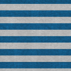 HomeRoots 9' X 12' Blue And Gray Striped Area Rug - Washable, UV-Protected, Stylish for Homes with Kids & Pets 647727
