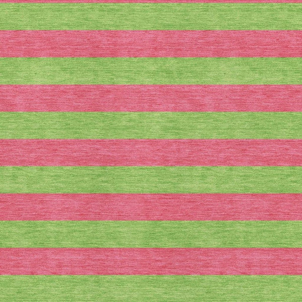 HomeRoots 9' X 12' Washable Blush & Green Striped Area Rug with UV Protection - Durable, Stylish, Easy Care! 647733