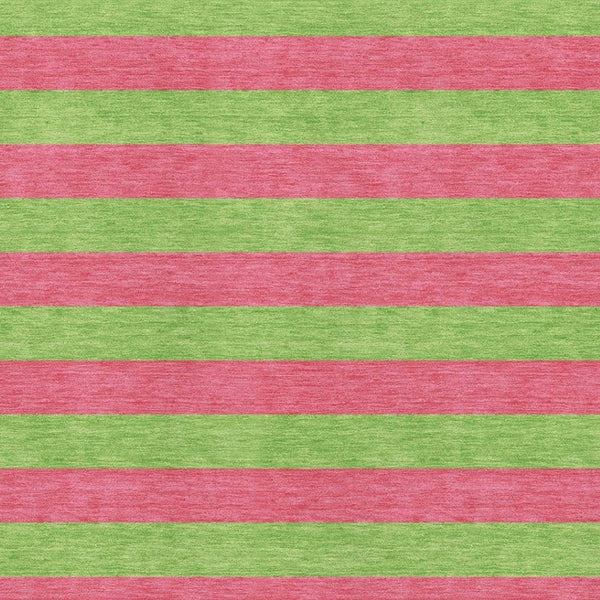 HomeRoots 10' X 14' Blush and Green Striped Washable Area Rug – Durable, Stain-Resistant with UV Protection! 647734