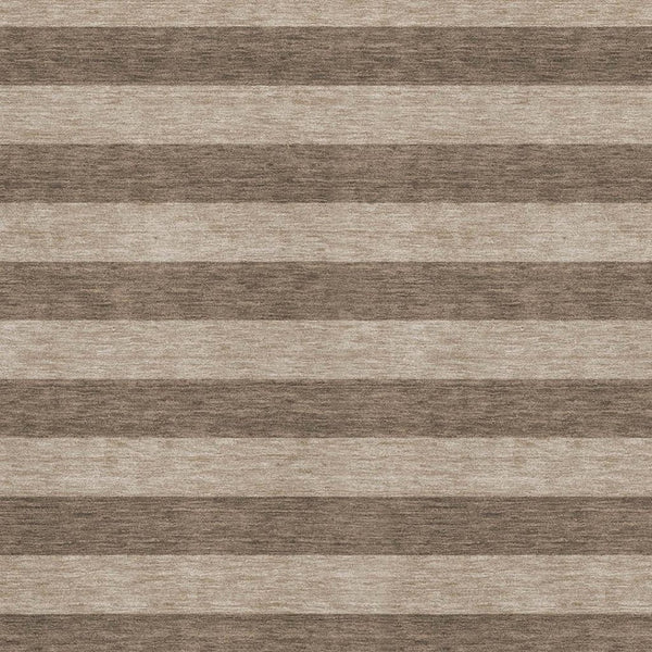 HomeRoots 5' X 8' Washable Coffee and Beige Striped Area Rug with UV Protection for Easy Care and Style 647736