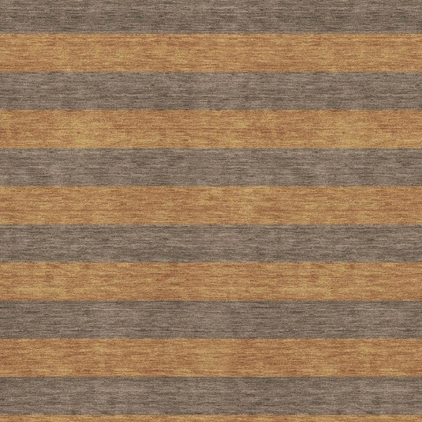 HomeRoots 5' X 8' Chocolate and Copper Striped Washable Area Rug with UV Protection for Stylish Living Spaces 647742