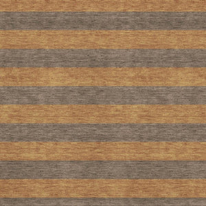 HomeRoots 8' X 10' Washable Chocolate & Copper Striped Area Rug with UV Protection for Busy Homes & Pets 647744
