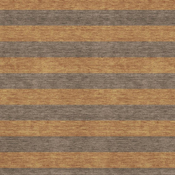 HomeRoots 8' X 10' Washable Chocolate & Copper Striped Area Rug with UV Protection for Busy Homes & Pets 647744