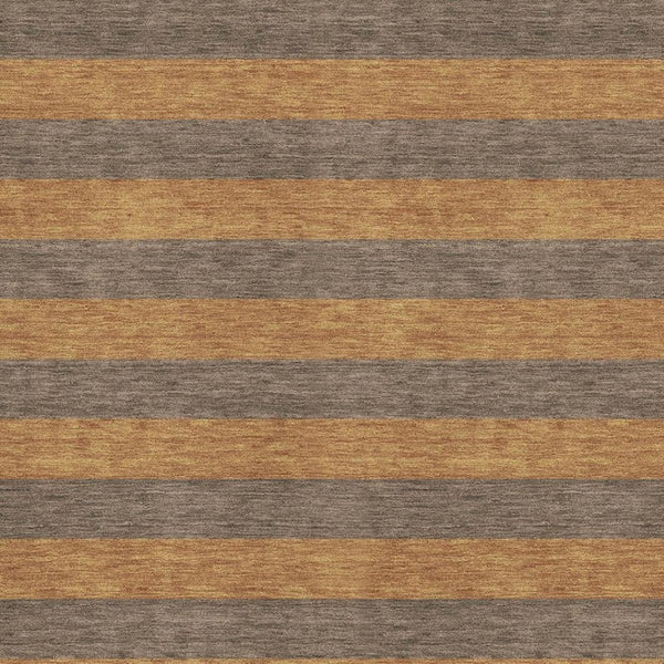 HomeRoots 10' Chocolate and Copper Striped Washable Area Rug - Durable, UV-Protected, Ideal for Family Spaces! 647746