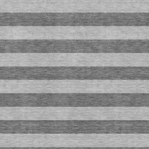 HomeRoots 5' X 8' Stylish Granite Gray and Ivory Striped Washable Area Rug with UV Protection for Homes 647748