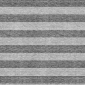 HomeRoots 8' X 10' Stylish Granite Gray & Ivory Striped Washable Area Rug - UV Protected, Pet-Friendly Design 647750