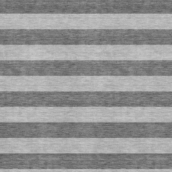 HomeRoots 8' X 10' Stylish Granite Gray & Ivory Striped Washable Area Rug - UV Protected, Pet-Friendly Design 647750