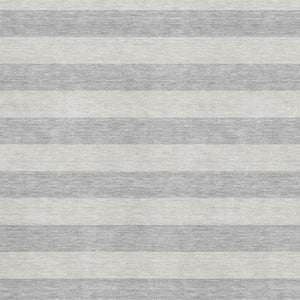 HomeRoots 5' X 8' Pewter and Gray Striped Area Rug - Washable, UV-Protected, Stylish & Stain-Resistant Décor Piece 647760
