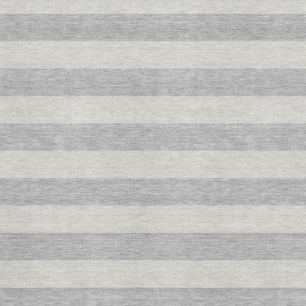 HomeRoots 9' X 12' Versatile Pewter and Gray Striped Washable Area Rug with Stain Resistance & UV Protection 647763