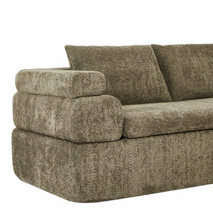 English Elm 106" L-shaped Sectional Sofa Modular Chaise Lounge Neutral Fabric Living Room Olive Green N771P396321L_N771P396322L