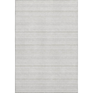 HomeRoots 8' X 10' Ivory And Gray Striped Washable Area Rug - UV Protected, Stain-Resistant for Every Space! 647816