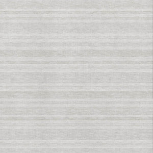 HomeRoots 10' X 14' Ivory and Gray Striped Washable Area Rug with UV Protection for Durable, Stylish Spaces 647818