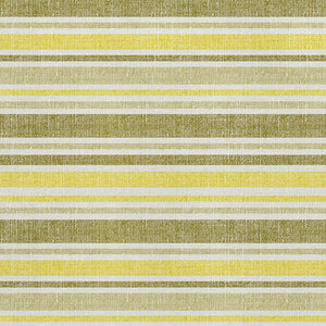HomeRoots 8' X 10' Stylish Khaki & Gold Striped Washable Area Rug with UV Protection for Busy Households 647822