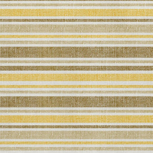 HomeRoots 5' X 8' Coffee and Gold Striped Washable Area Rug - Stylish, Durable, UV-Protected for Active Homes 647832