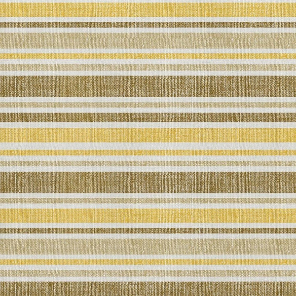 HomeRoots 9' X 12' Stylish Coffee & Gold Striped Washable Area Rug with UV Protection for Homes & Pets 647835