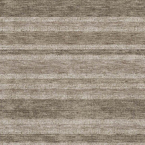 HomeRoots 8' X 10' Washable Taupe and Beige Striped Area Rug with UV Protection for Busy Homes & Pets 647876