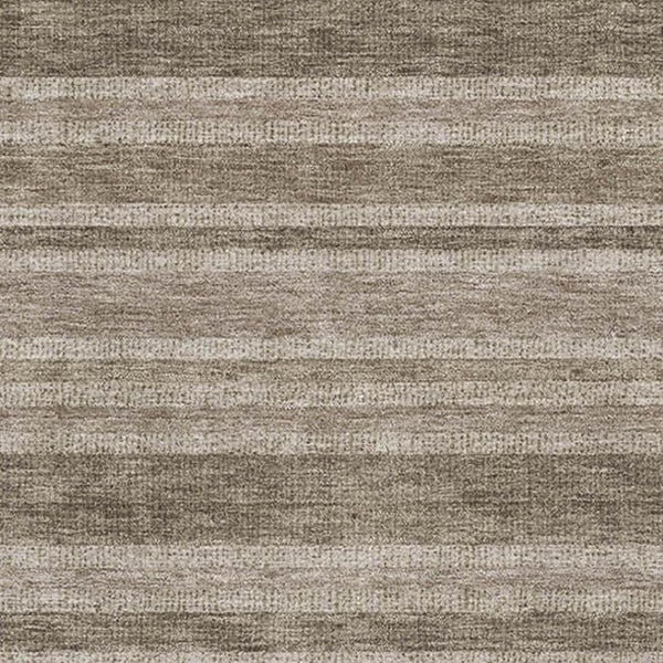 HomeRoots 8' X 10' Washable Taupe and Beige Striped Area Rug with UV Protection for Busy Homes & Pets 647876
