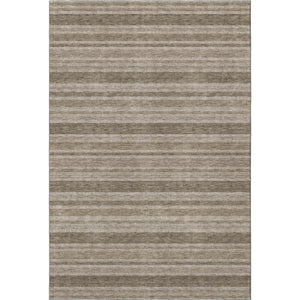 HomeRoots 9' X 12' Taupe And Beige Striped Area Rug - Washable, UV Protected, Pet-Friendly, Durable Design! 647877