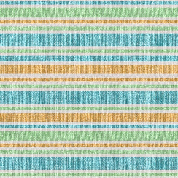HomeRoots 8' X 10' Teal and Orange Striped Area Rug - Durable, UV-Protected, Washable for Indoor/Outdoor Use 647882