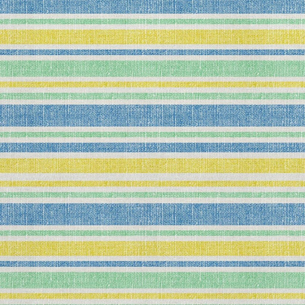HomeRoots 5' X 8' Striped Yellow and Blue Area Rug – Durable, UV-Protected, Stain Resistant for High-Traffic Areas 647892