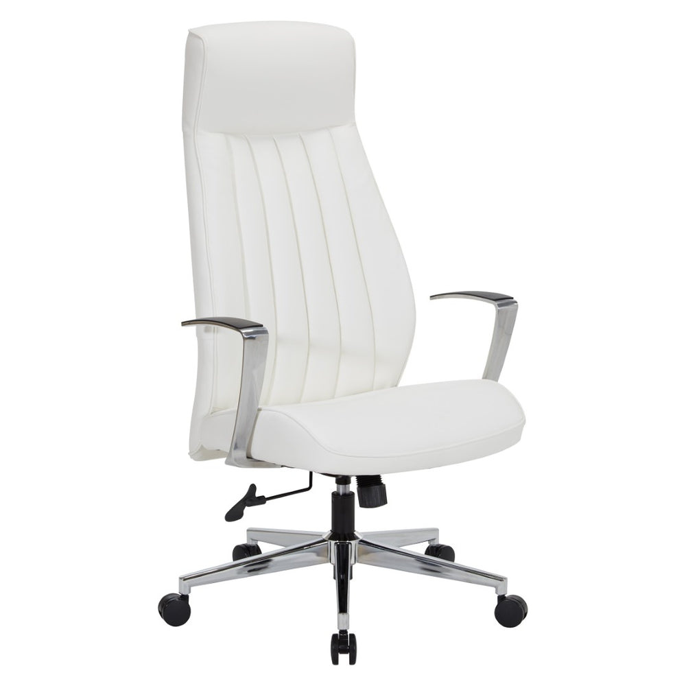 OSP Home Furnishings High Back Ergonomic Office Chair with Antimicrobial Fabric and Pneumatic Height Adjustment 62200C-R101