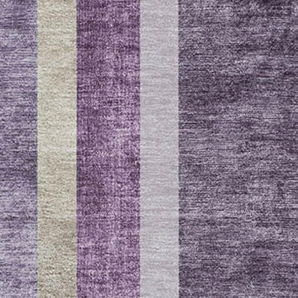 HomeRoots 8' X 10' Purple & Khaki Geometric Washable Area Rug - UV-Protected, Durable & Stylish Home Essential 647918