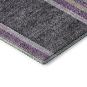 HomeRoots 10' X 14' Washable Purple & Khaki Geometric Area Rug with UV Protection for Modern Living Spaces 647920