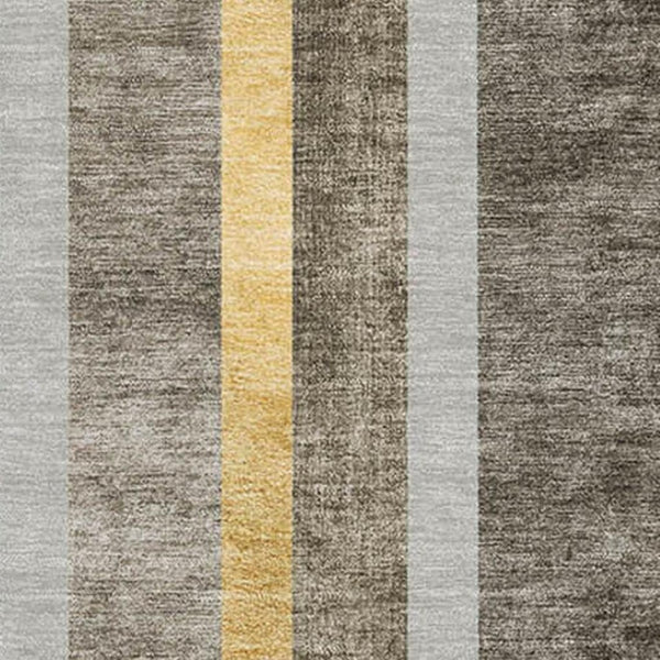 HomeRoots 8' X 10' Taupe and Gold Geometric Area Rug - Stylish, Washable, UV-Protected for Modern Homes 647930